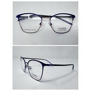Morel Lightec 30252L 53-18-140 Eyeglass Frames Blue Bronze France